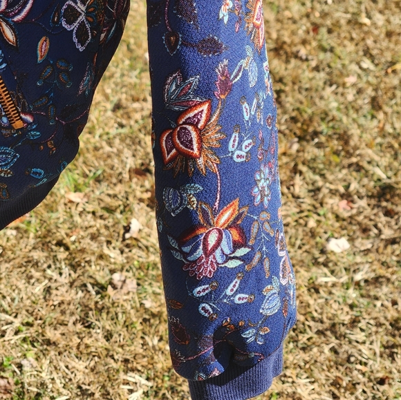 Zara Trafaluc Floral Lightweight Bomber Jacket S - Picture 5 of 8